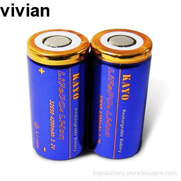 3.2V 4200mah high capacity 32650 LiFePO4 rechargeable battery.